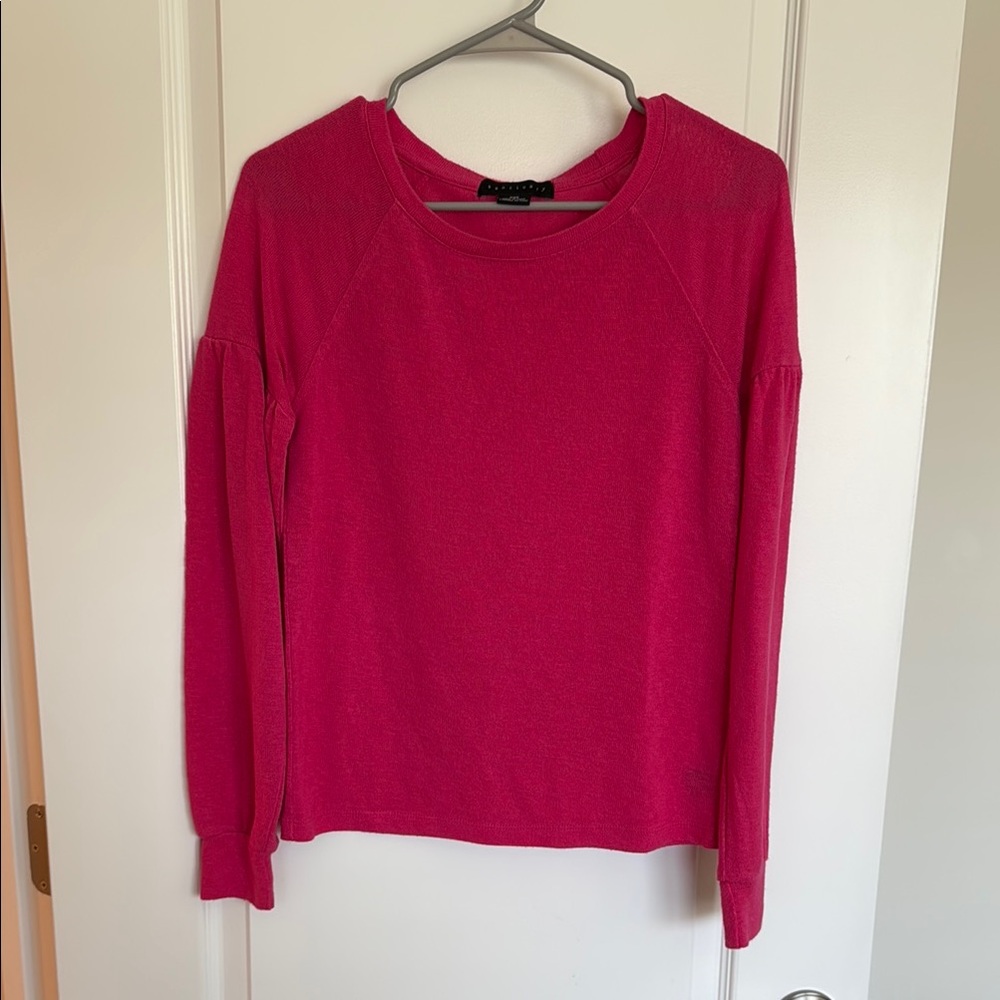 Sanctuary Red Hoodie Sweatshirt Top